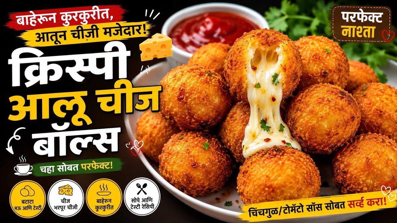 क्रिस्पी आलू चीज बॉल्स || crispy potato cheese balls |कुरकुरीत बटाटा चीज बॉल्स 