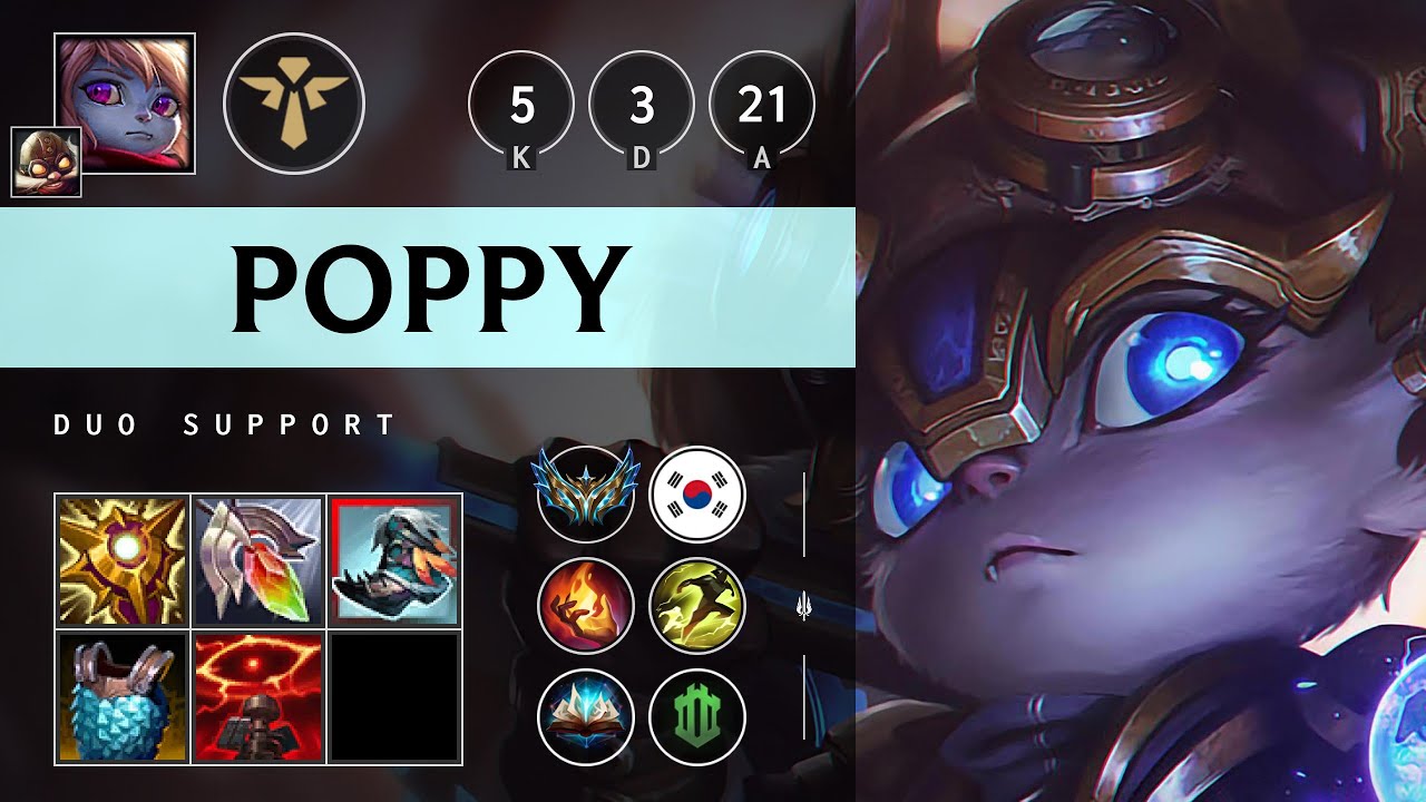 Poppy Support vs Galio - KR Challenger Patch 25.15