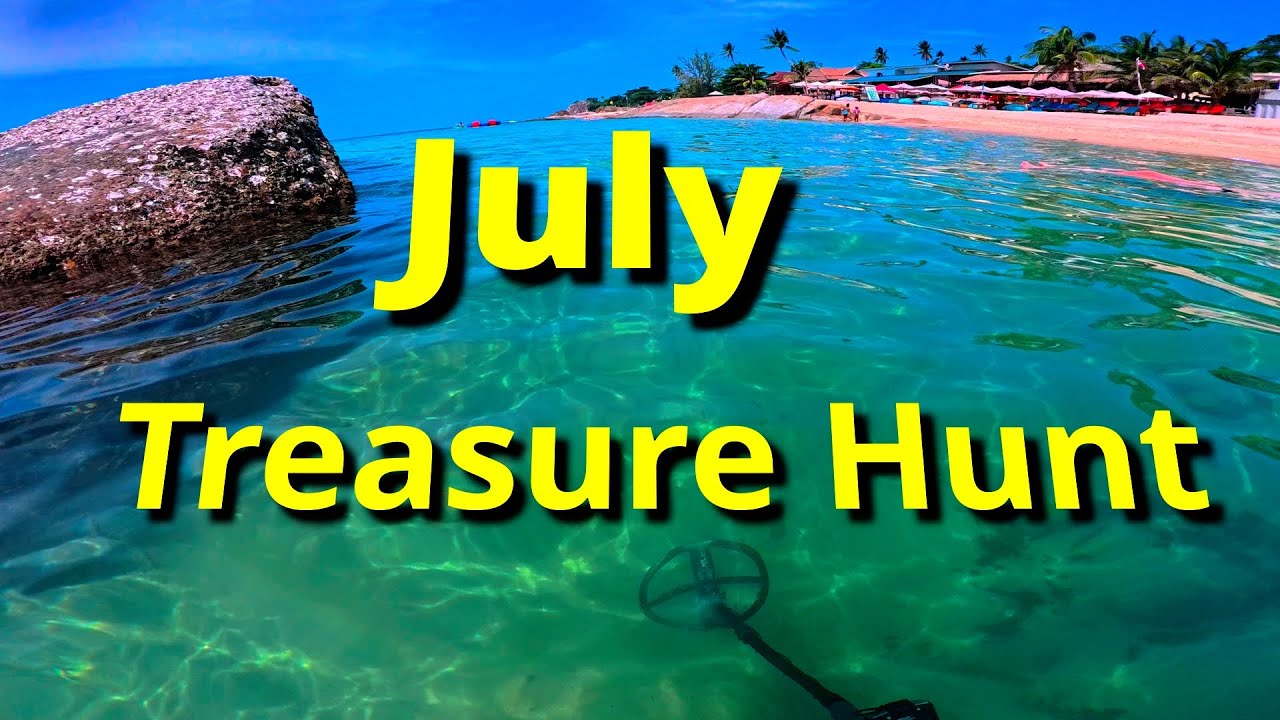 Underwater treasure beach hunt. July results of metal detecting.
