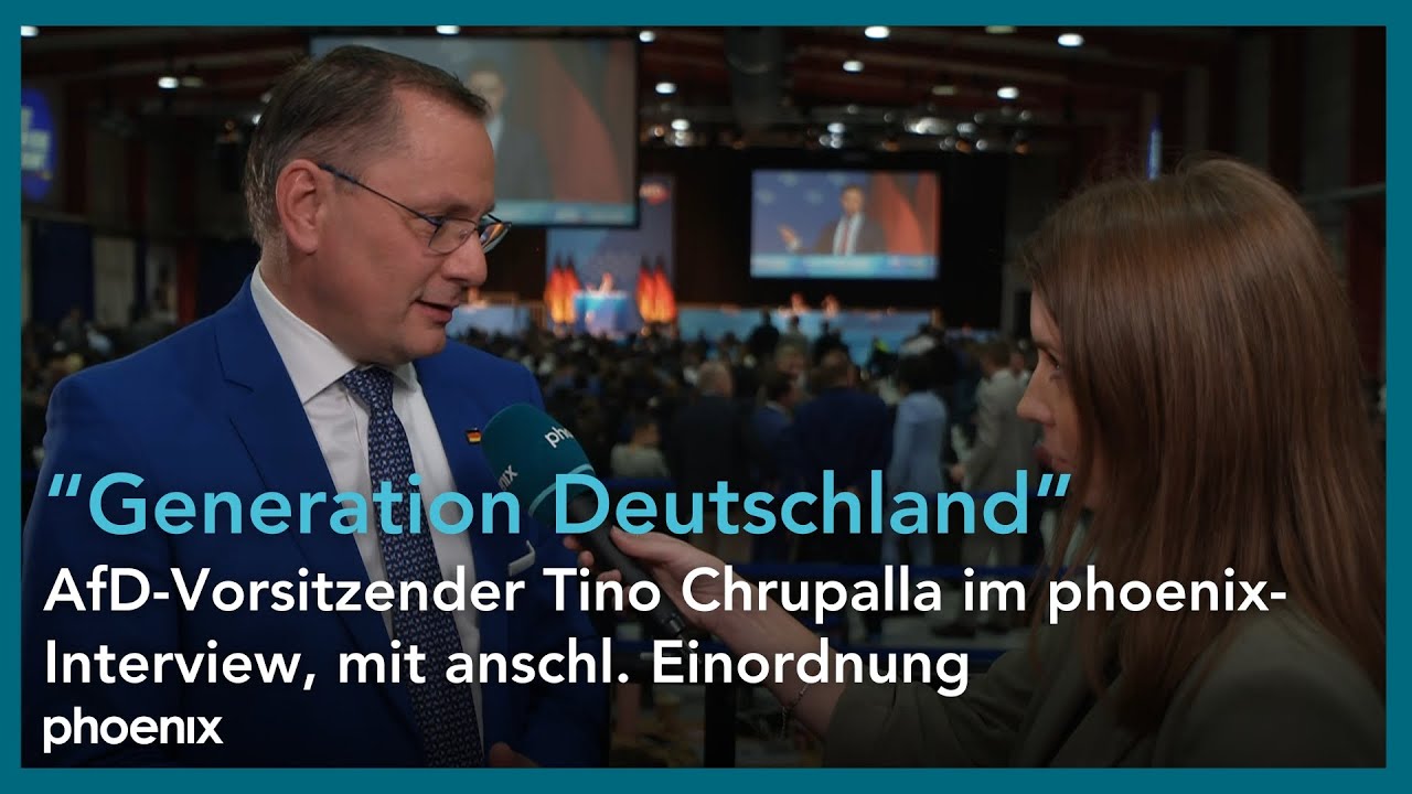 AfD-Vorsitzender Tino Chrupalla im phoenix-Interview, mit anschl. Einordnung | 29.11.25