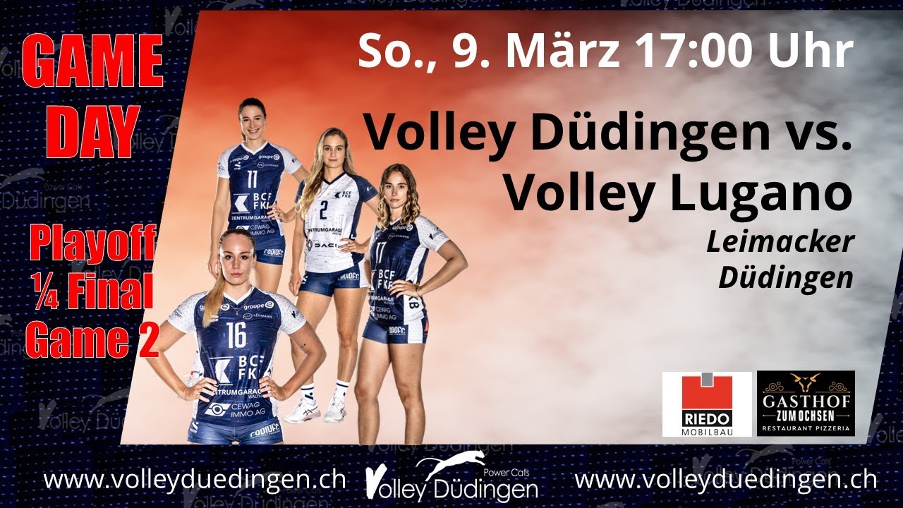 Volleyball NLA, Saison 2024-2025: Playoff 1/4 Final Volley Düdingen -Volley Lugano