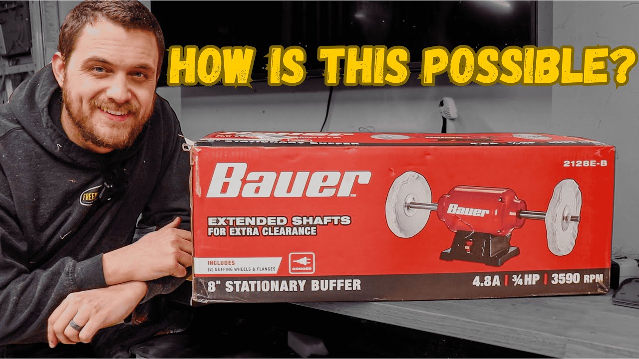 Harbor Freight BAUER 8 in Stationary Buffer FULL REVIEW