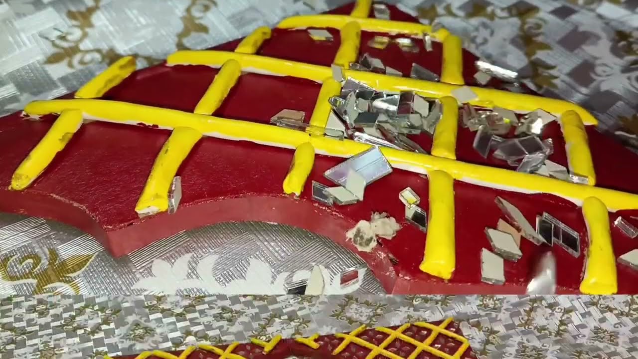 Cardboard temple making // how to make cardboard temple // ganpati decoration ideas/pooja mandir tip