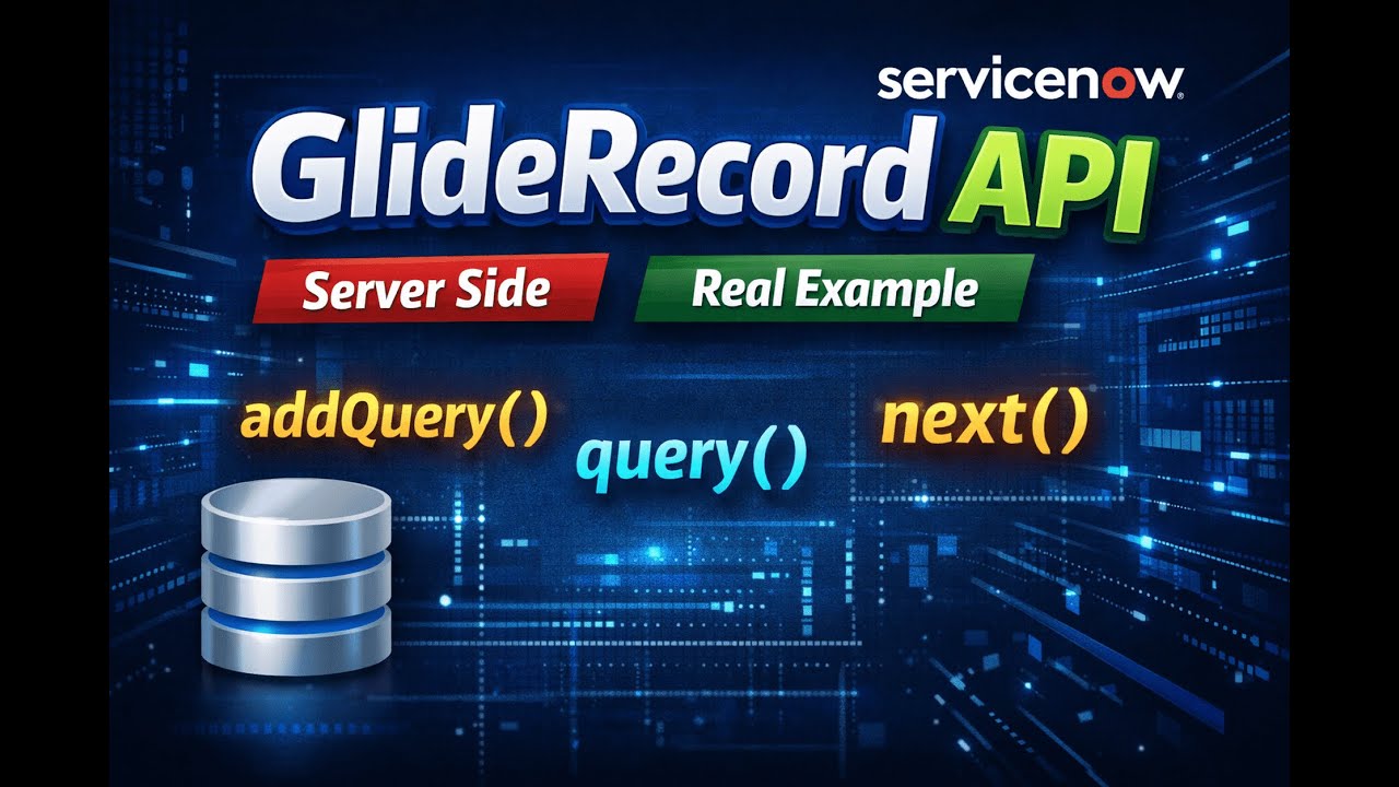 Learn GlideRecord API in ServiceNow | Query, next(), addQuery() Explained
