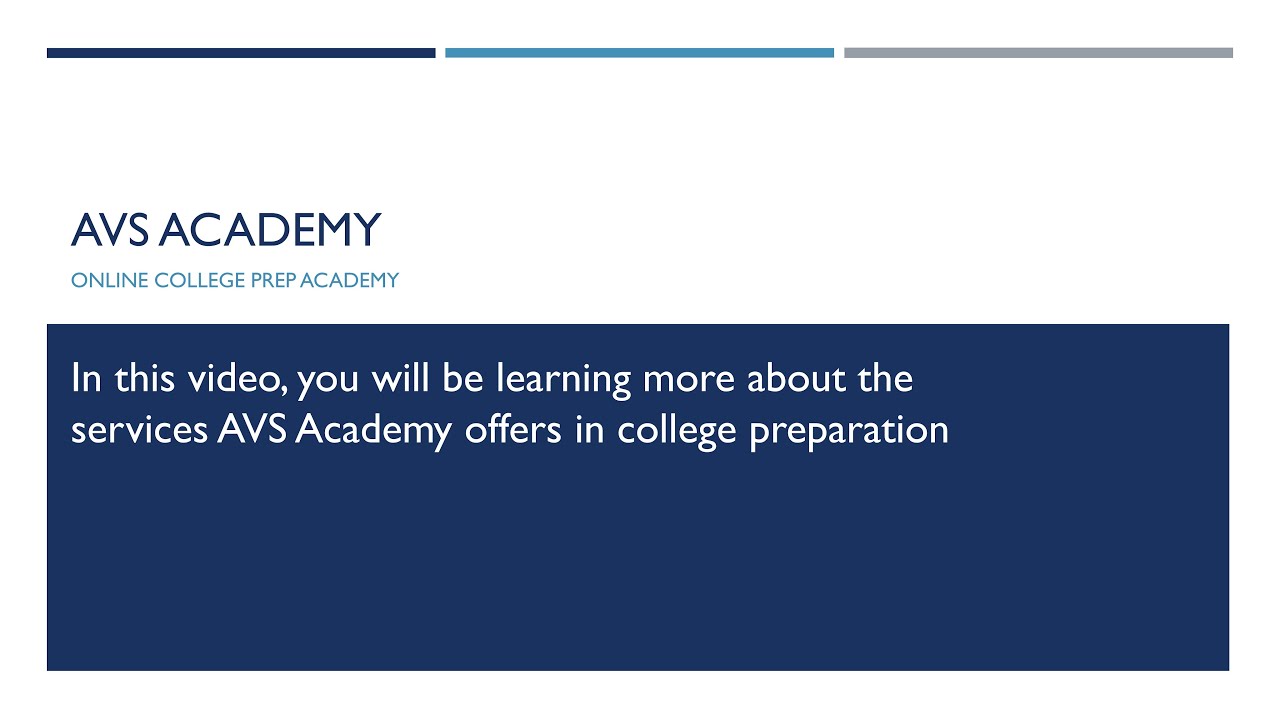 AVS Academy Intro