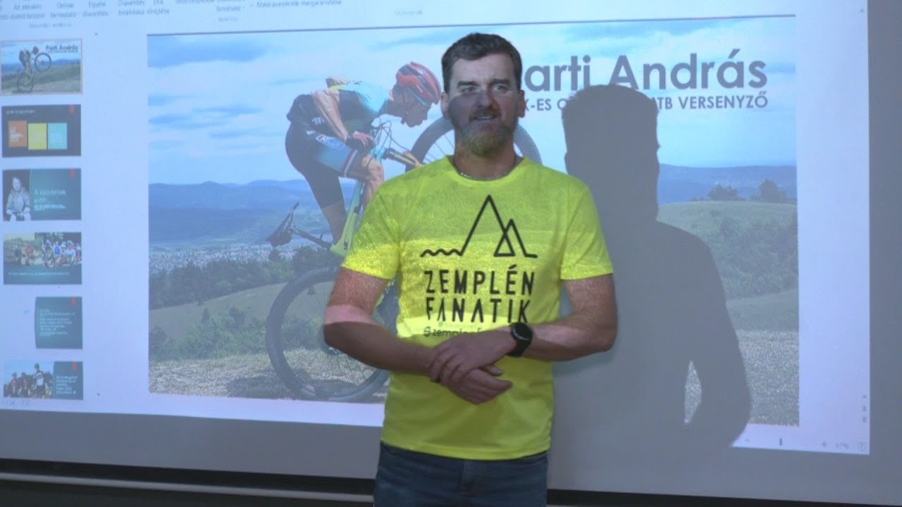 Parti Andr&aacute;s MTB versenyző l&aacute;togatott el a M&aacute;sz&oacute;fal K&ouml;zpontba S&aacute;toralja&uacute;jhelyen