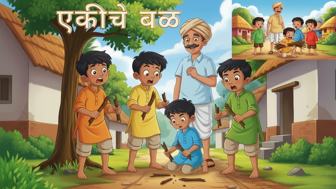 एकीचे बळ – शिकवण देणारी मराठी गोष्ट | Marathi Story with Moral #storytime#story#moralstories#farmer 
