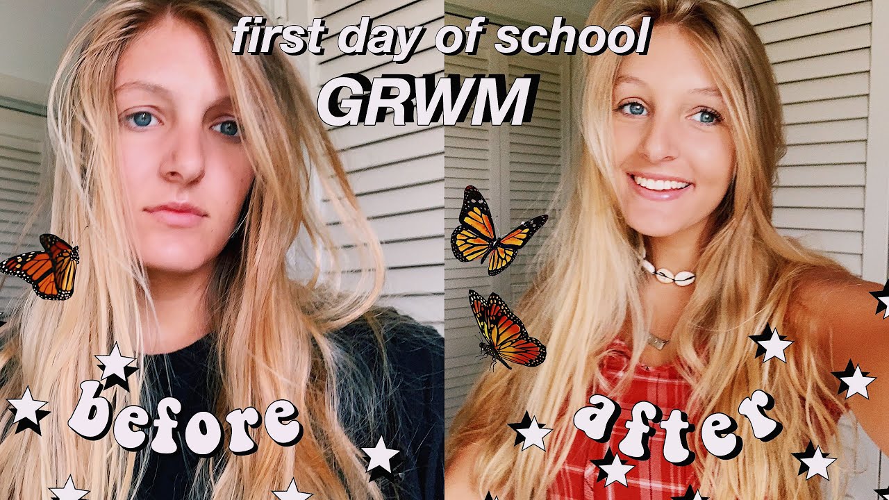GRWM: FIRST DAY OF SCHOOL 2019 (makeup,hair,outfit)