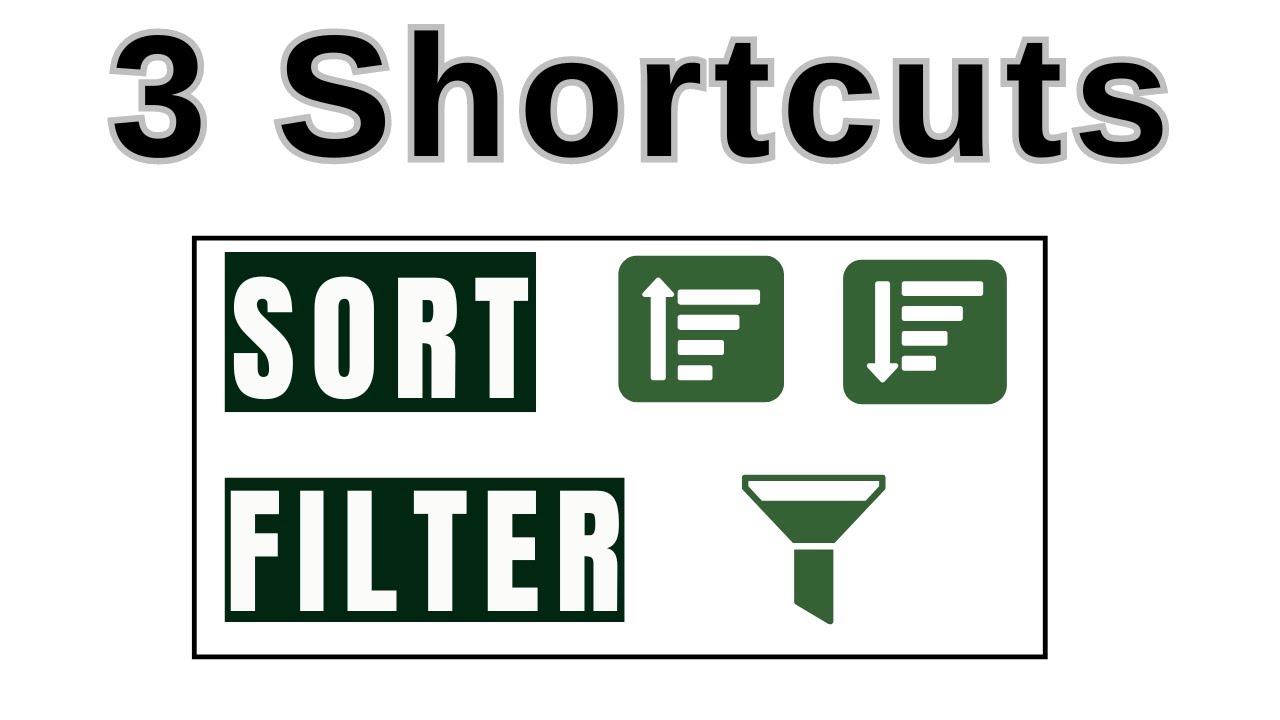 How to sort and filter data in excel