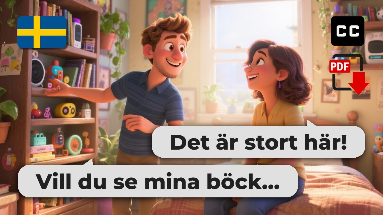 Learn Swedish Naturally – 🛏️ Home Tour & Cozy Conversations (A2-B1)