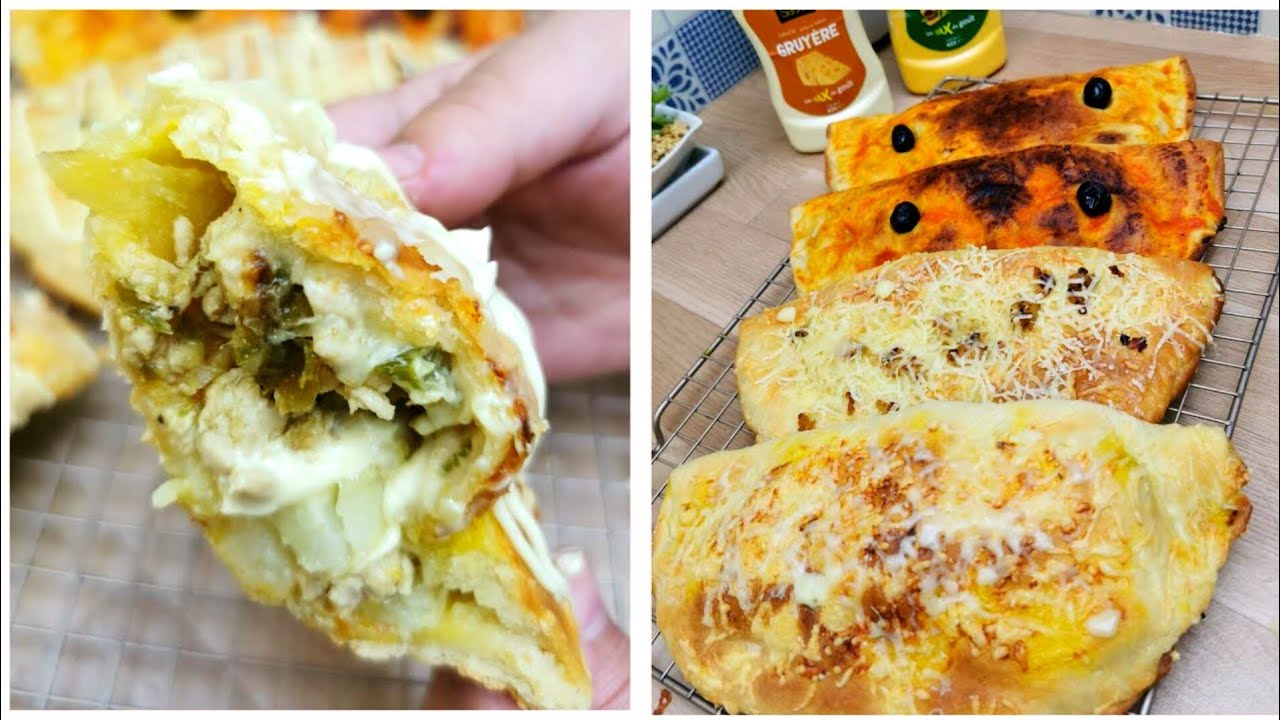 سوفلي بعجينة البيتزا 🍕حشوة بزاف بنينة😍🤤 وعجينة خفيفة تهبل الدار طاحو عليها قريب ماصحليش 😐