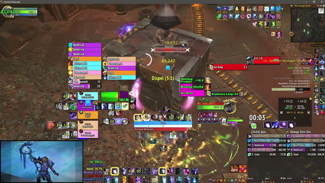 World 1st +15 Operation: Mechagon - Workshop timed as an Arcane Mage (TWW Season 2).