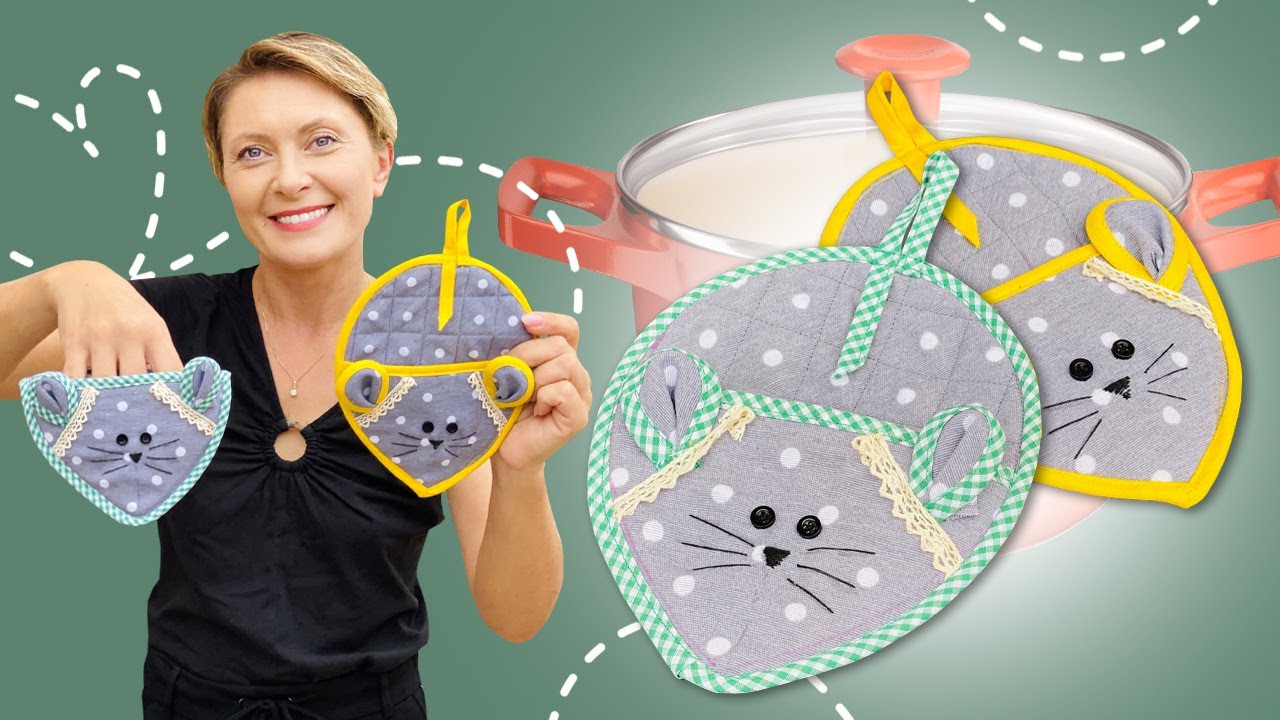 Como Hacer Agarraderas en Diseño Ratón / Truco de Costura Creativa