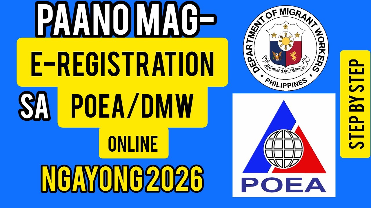 Paano Mag e-REGISTRATION sa POEA/DMW ONLINE ngayong 2026