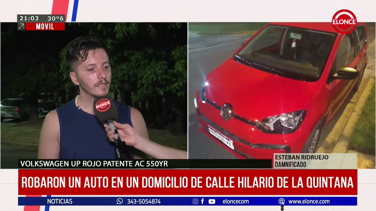 Robaron un auto en un domicilio de calle Hilario de la Quintana