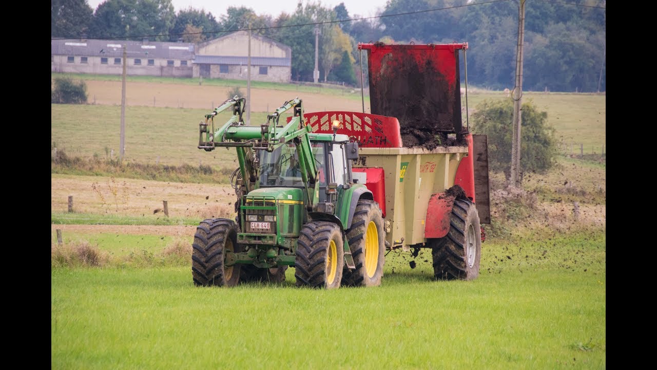 John Deere 6910 | Claas Arion 430 | Leboulch Goliath 182 | Epandage de fumier 2016