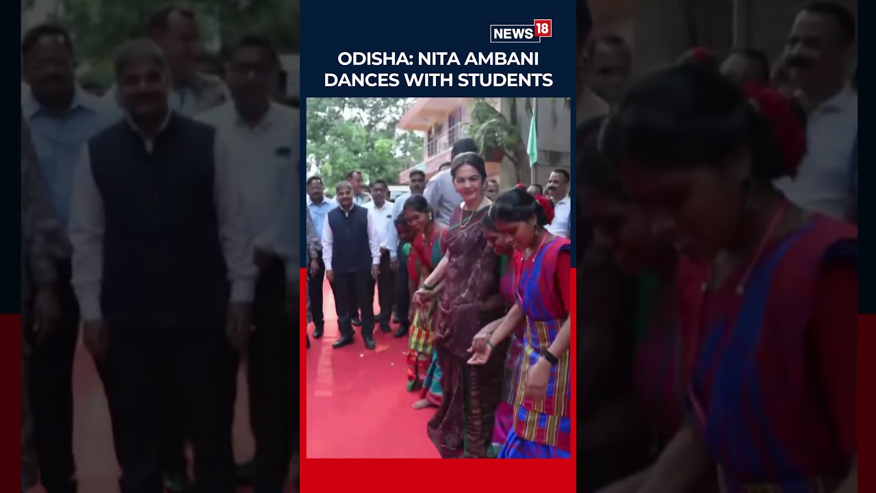 Reliance Foundation Chairperson Nita Ambani dances with students as she enters KISS stadium | N18S