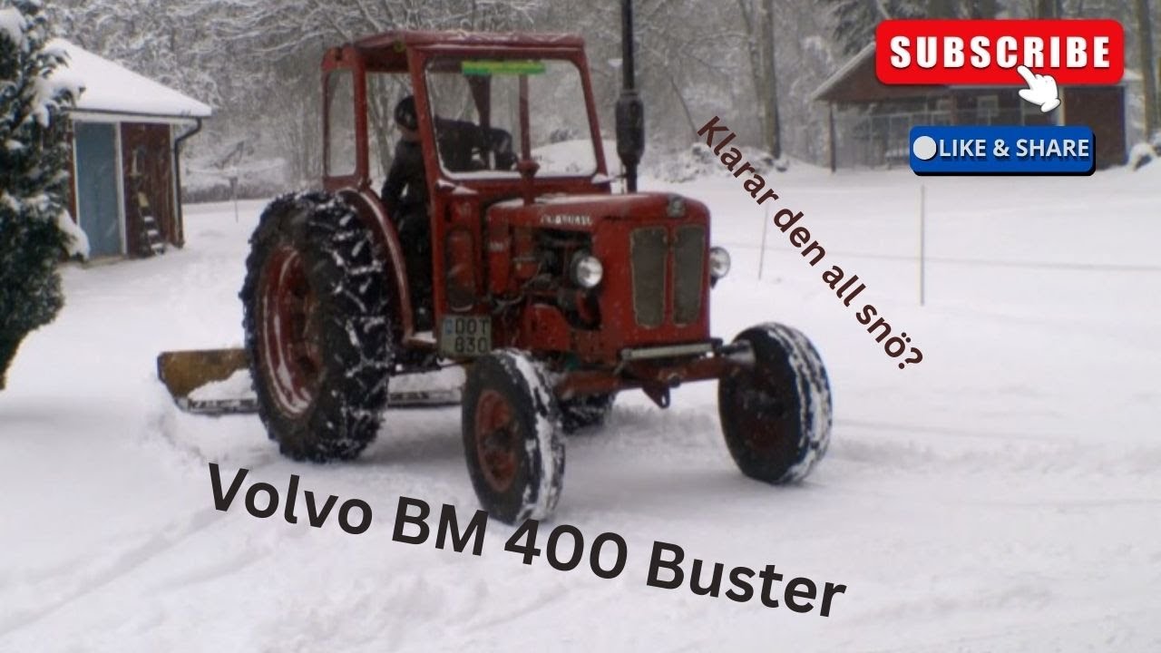Snöröjning med Volvo 400 Buster 🚜❄️ – Schaktbladet får jobba!