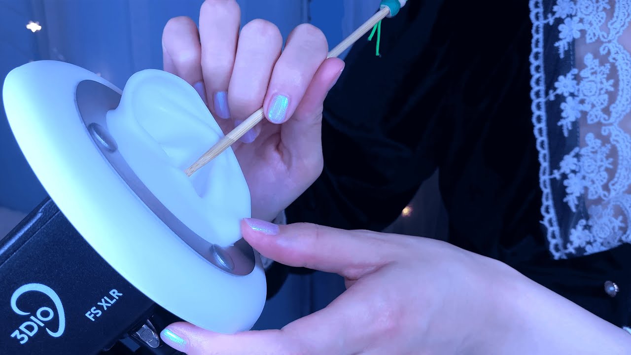 ASMR Realistic Ear Massage and Cleaning to Help You Sleep 😴 3Dio / 耳かき