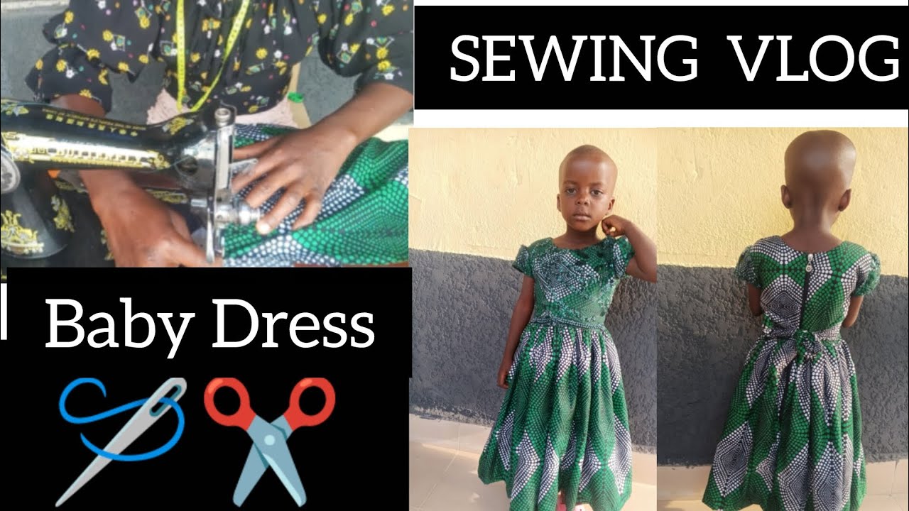 SEWING  VLOG : Making a baby dress #diy 
