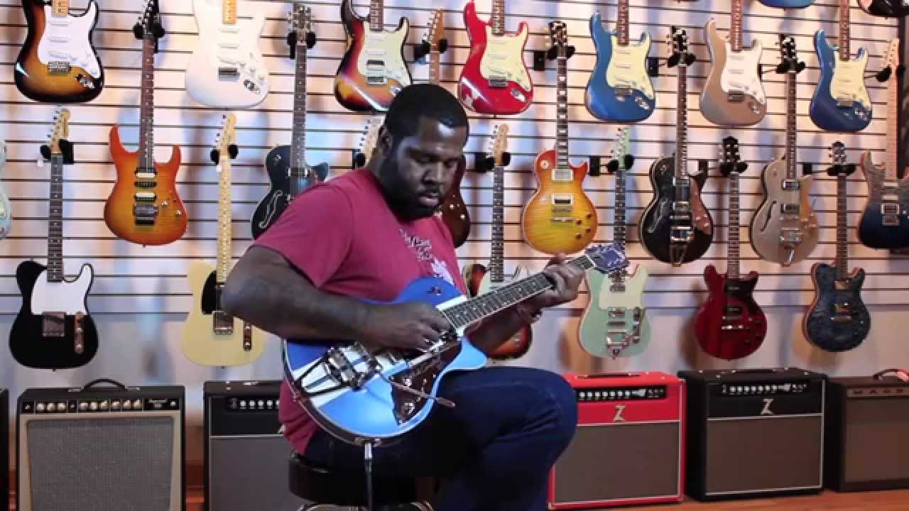 Duesenberg Starplayer TV Mike Campbell electric guitar demo by Make'n Music feat Kirk Fletcher