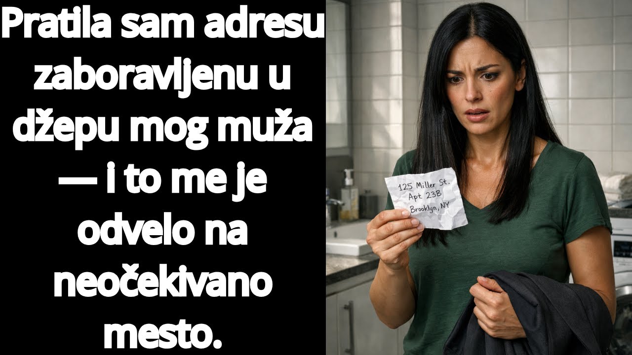 Pratila sam adresu zaboravljenu u džepu mog muža — i to me je odvelo na neočekivano mesto.