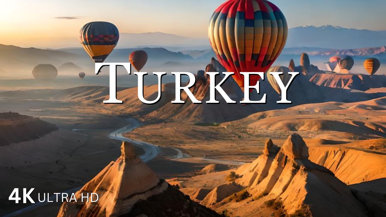 Turkey in 4k - Aerial View Of Turkiye With Calming Piano Music