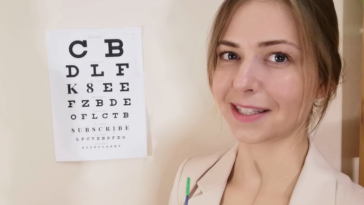 Eye Exam ★ASMR PO POLSKU ★ Okulista Badanie Wzroku ★ Follow the Finger Doctor