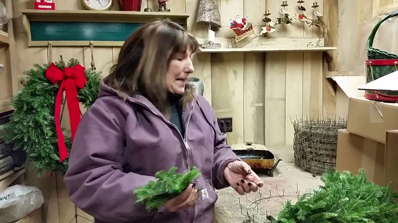 Fresh Christmas Wreath Making
