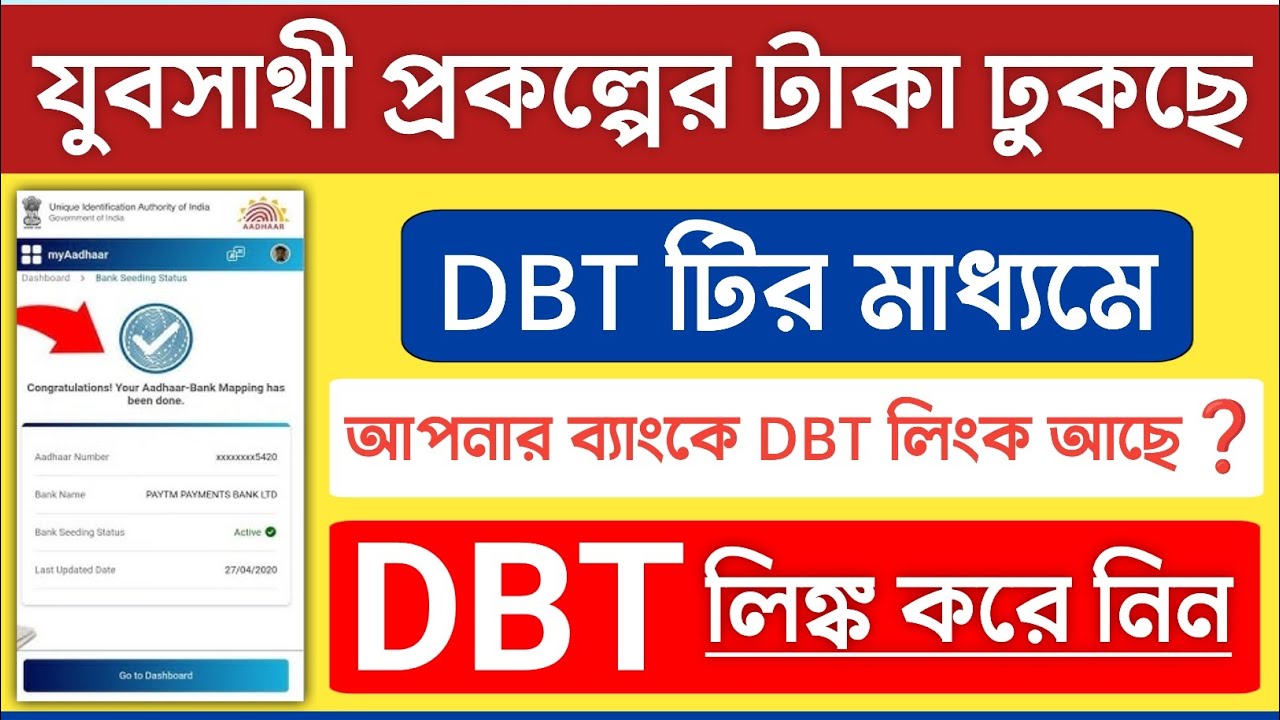 Yuba Sathi Prakalpa Bank Account DBT Link Online | Yuba Sathi NPCI Aadhaar Link Online.