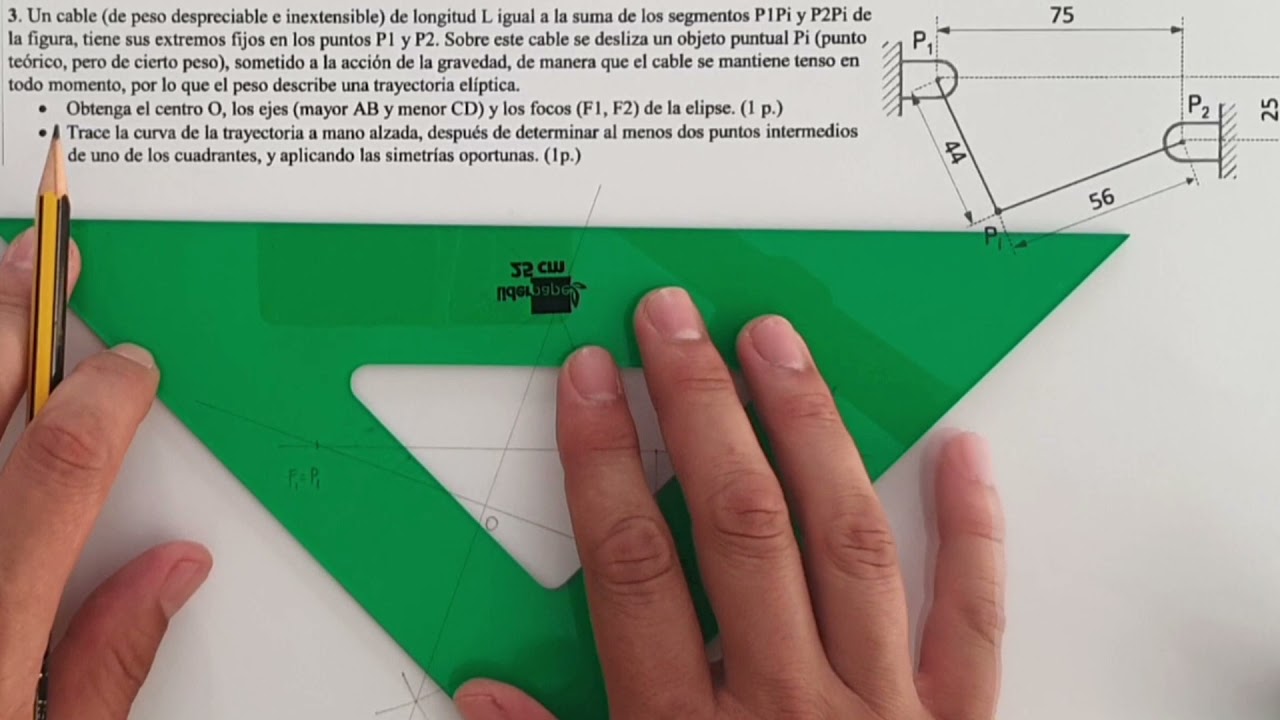 PAU Valencia julio 2021 ✍️ Examen SELECTIVIDAD dibujo técnico resuelto 💥 Ej3 ELIPSE
