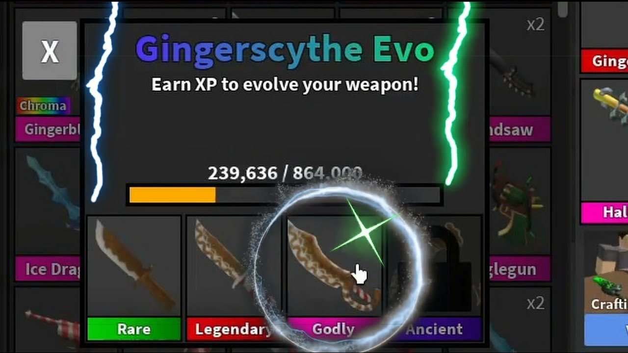 Evo godlys gameplay!!! (mm2 2023 christmas)