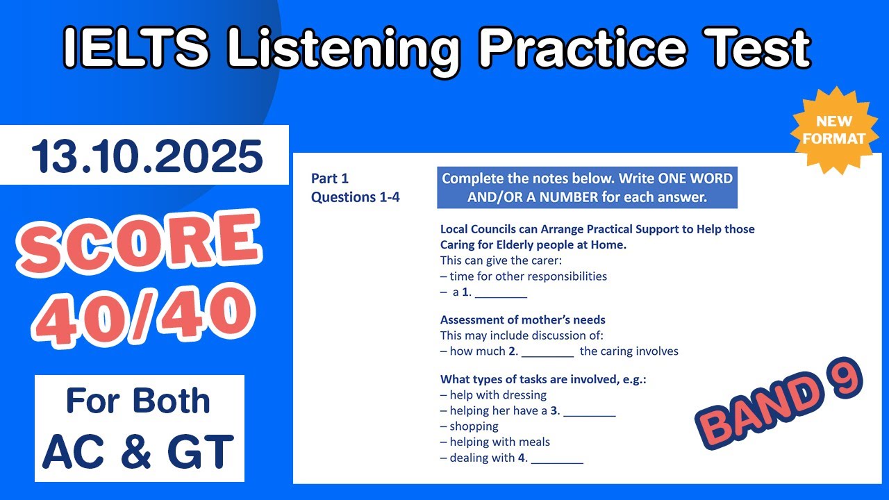 IELTS Listening Practice Test 2025 With Answers 13.10.2025 - Test #111
