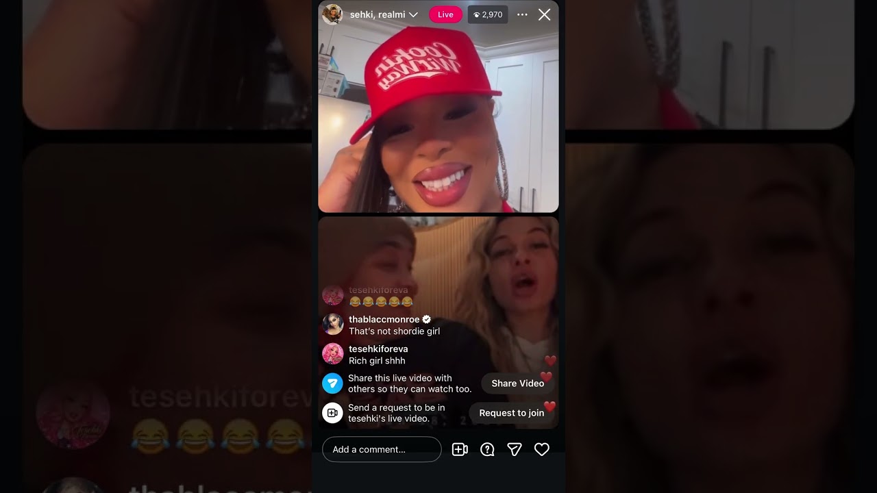 TESEHKI, NATALIE NUNN & MARIAH LYNN Instagram Live with some PRODUCTION 👀🤭#baddies #instagram #viral