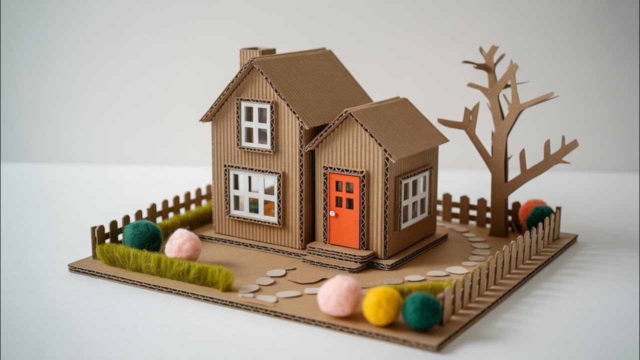 5 मिनट में गत्ते से बना दिया सुंदर घर 🏠 | Amazing Cardboard Craft.