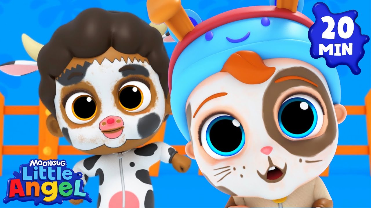 Fun Animal Dance Party!🦒🦁🐘 | Little Angel And Friends Kid Songs