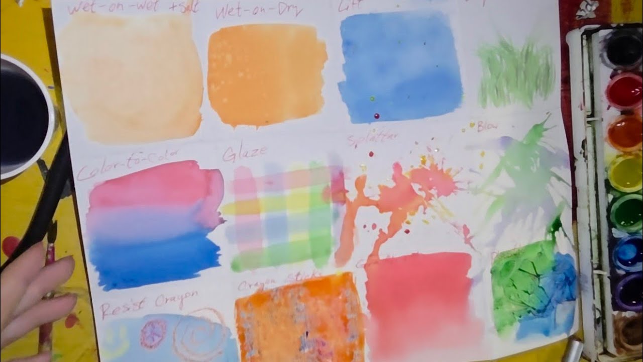 13 Watercolor Techniques with Mrs. Chadick 