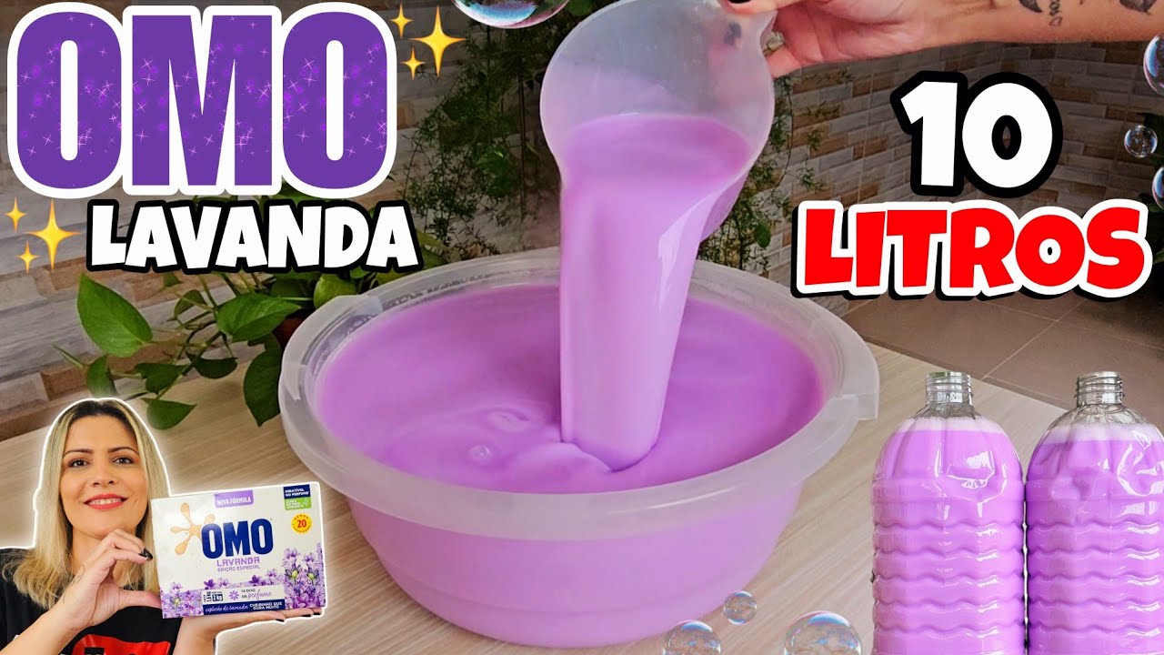 COM 1 COPO AMERICANO DE SABÃO EM PÓ OMO LAVANDA FIZ 10 LITROS DE SABÃO PERFUMADO 😱🥰😍