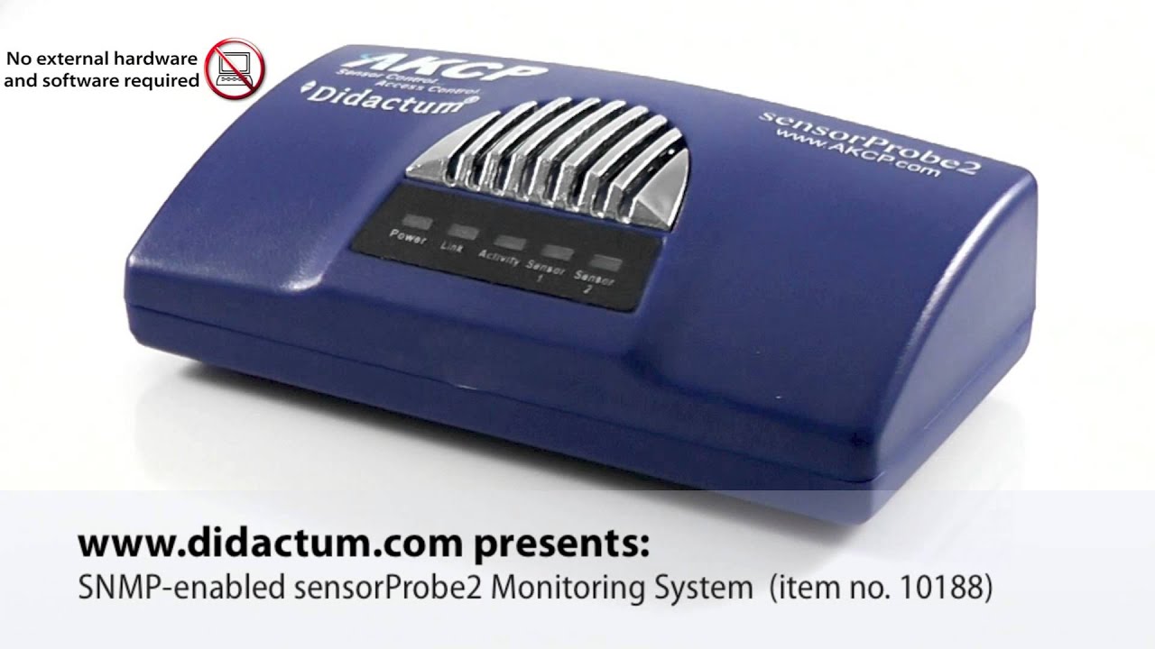 Environmental monitoring with SNMP enabled sensorProbe2 device