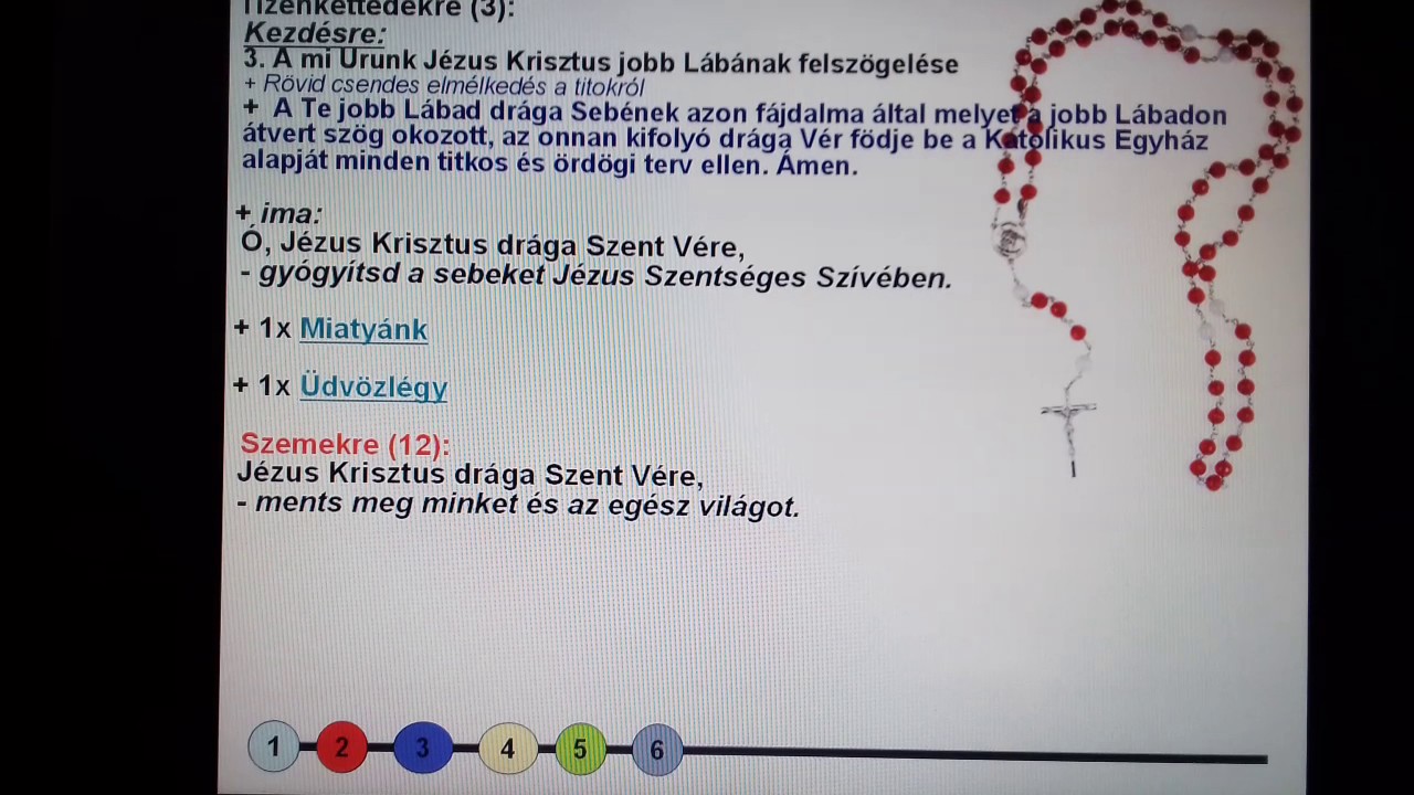 Jézus szent drága vérének rózsafüzére