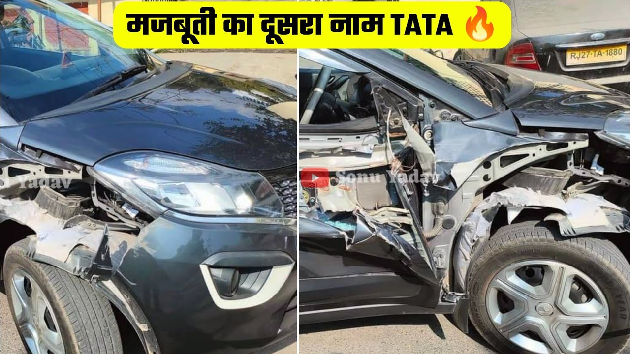मजबूती का दूसरा नाम TATA 🔥 TATA NEXON VS TRUCK ACCIDENT 😱 NEXON BUILD QUALITY