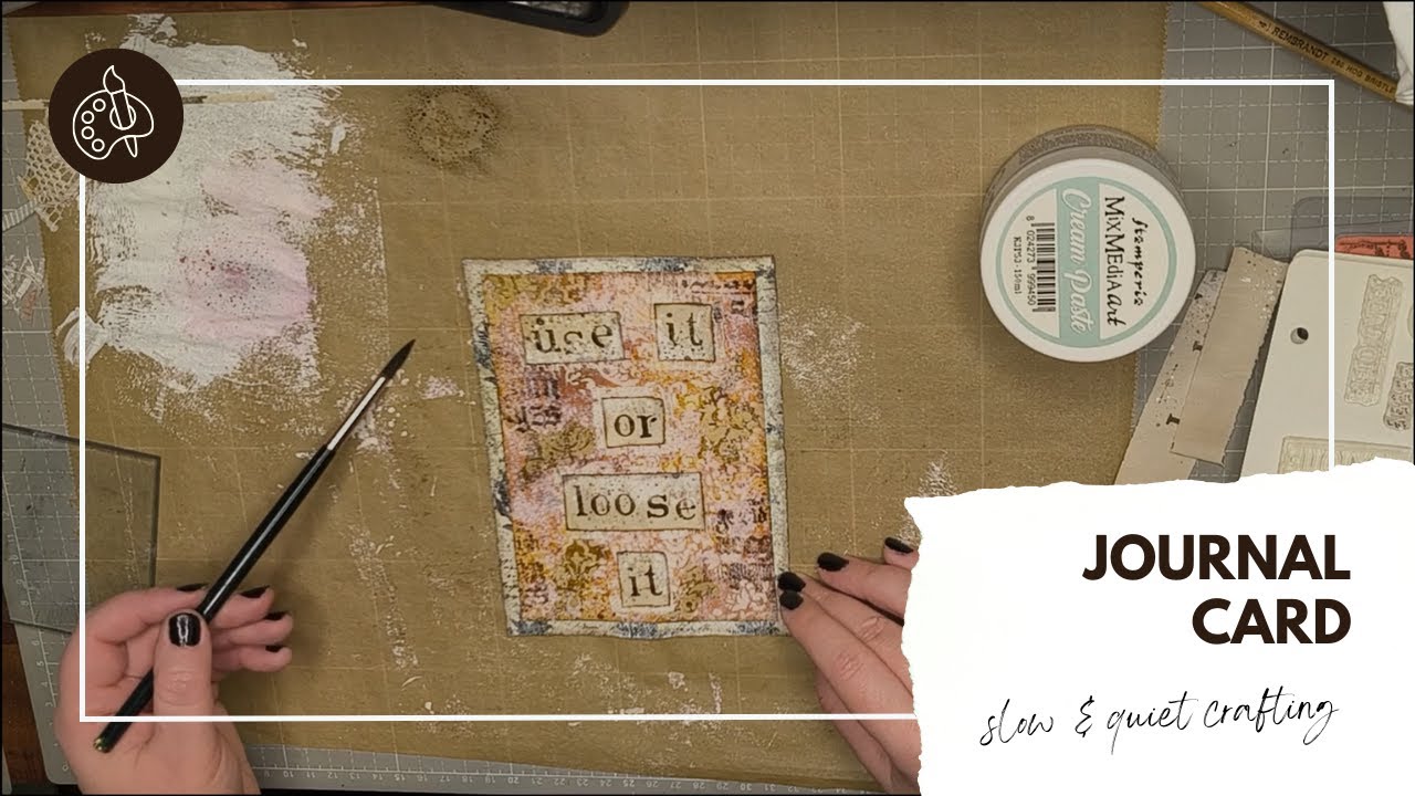 Craft with me  a JOURNAL CARD  slow and quiet | ASMR | English