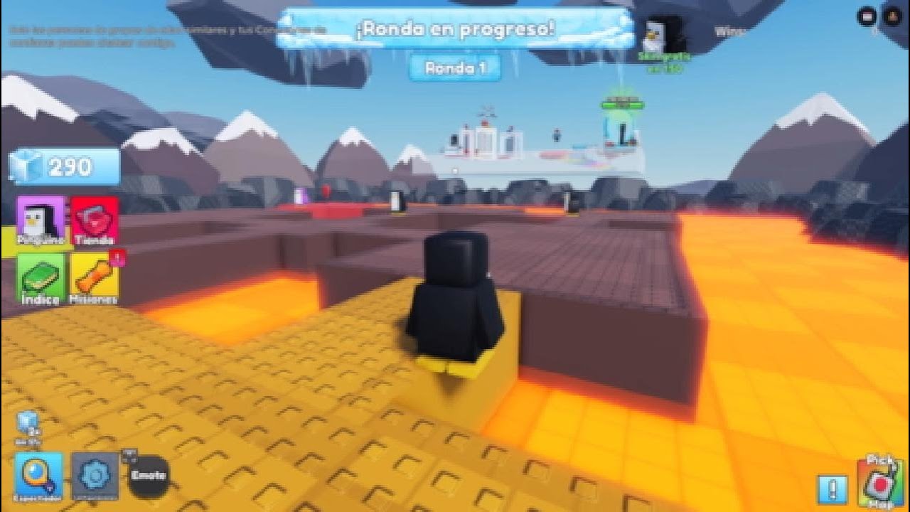 Jugando el juego famoso de pinünguinos