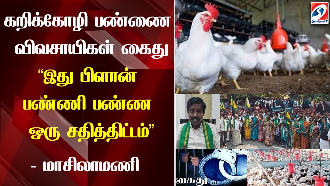 கறிக்கோழி பண்ணை விவசாயிகள் கைது  - 