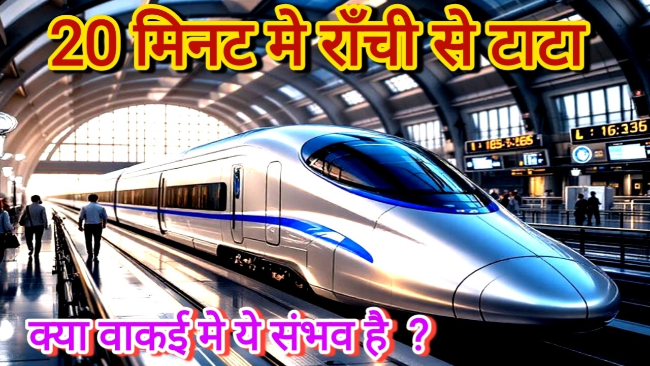 Ranchi to Tata within 20 minutes//Hyperloop project //राँची से टाटा कि दूरी 20 मिनट मे होगी पूरी।