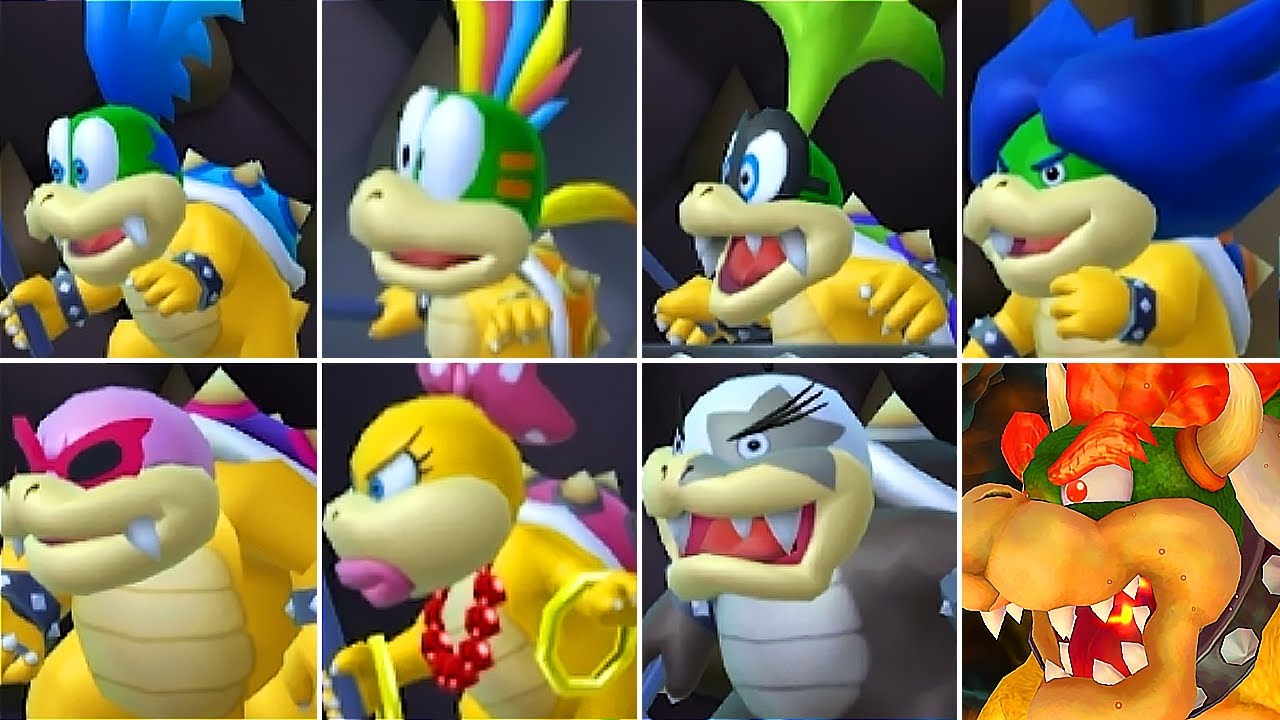 New Super Mario Bros Wii - All Bosses