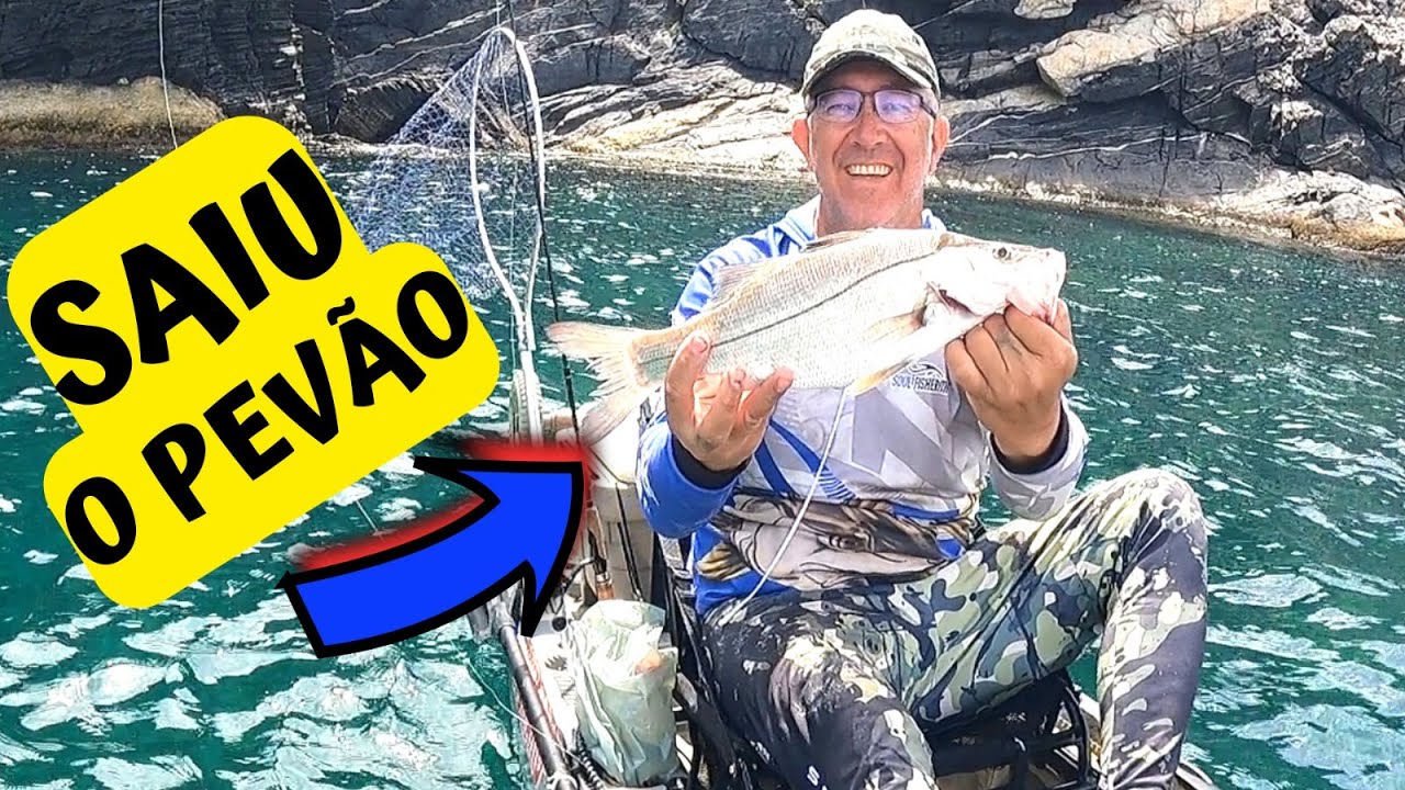 SAIU O PEVÃO, PESCARIA DE CAIAQUE NA BOCA DA BARRA DA PRAIA DO FORTE EM CABO FRIO