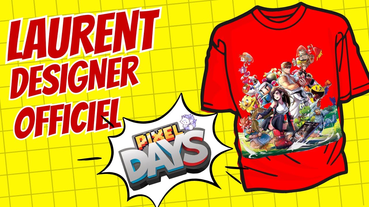 Un designer, des pixels… et des T-shirts collector signés Laurent !