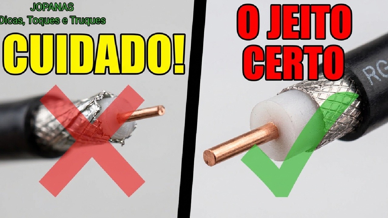 Como usar o alicate decapador para cabo coaxial RG | Como descascar cabo coaxial RG