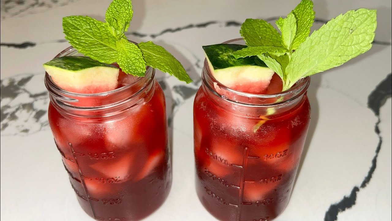 Fresh Watermelon Sweet Tea - Southern Watermelon Sweet Iced Tea  - Ellen&rsquo;s Juneteenth Series 🍉🫖